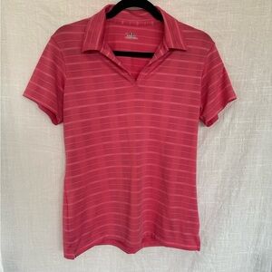 Under Armour Heat Gear Pink Striped Short Sleeve Top